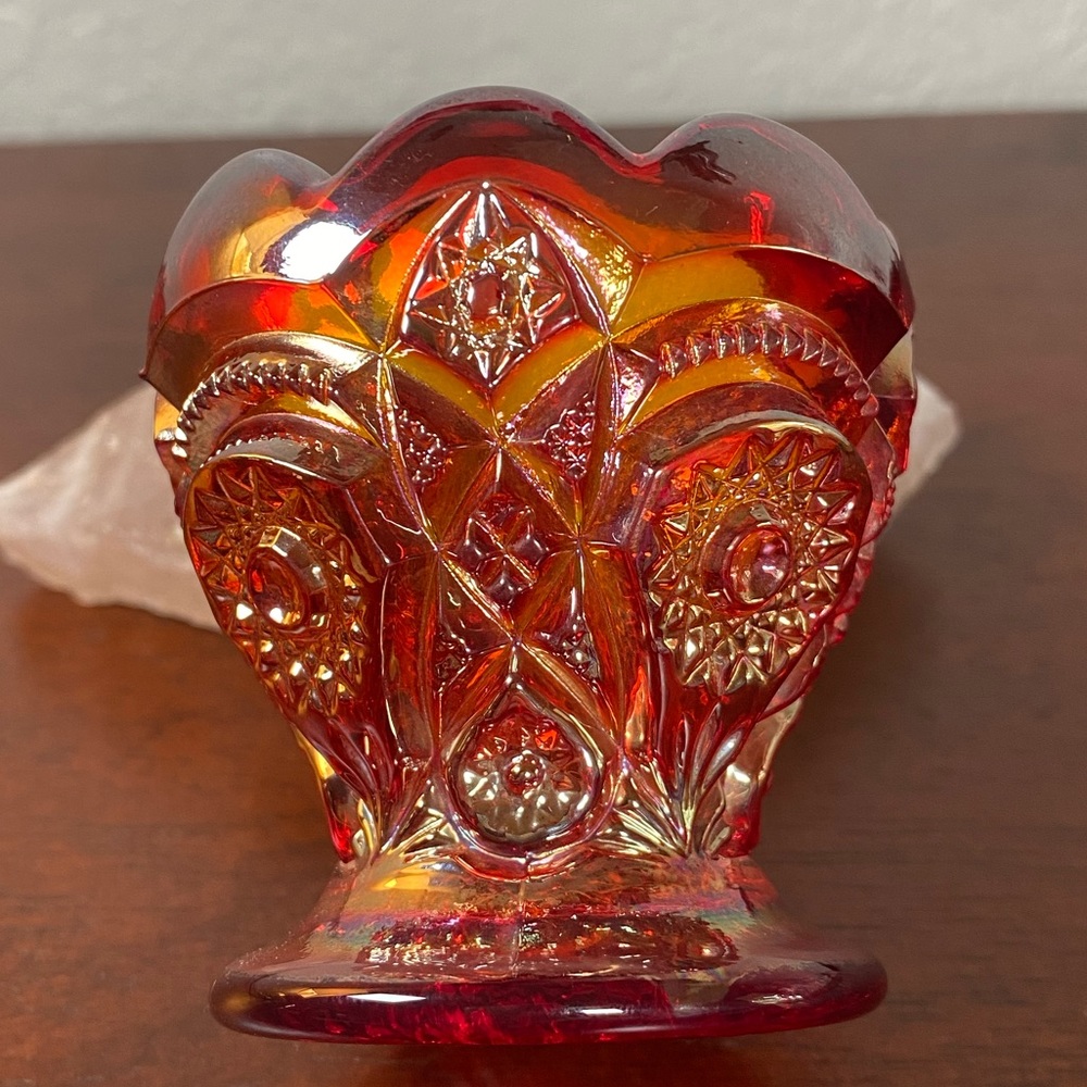 Imperial Sunset Ruby Toothpick Holder